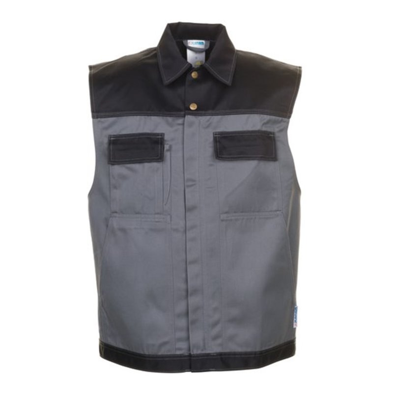 Planam Weste Tristep grau/schwarz