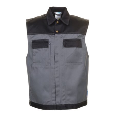 Planam Weste Tristep grau/schwarz