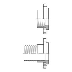 Norres Losflansch CONNECT 244 FOOD PP für AIRDUC 351-355