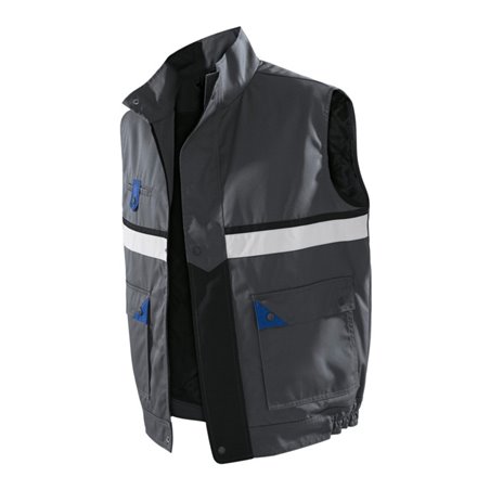 Kübler Brand X Weste 1136 anthrazit/kornblumenblau