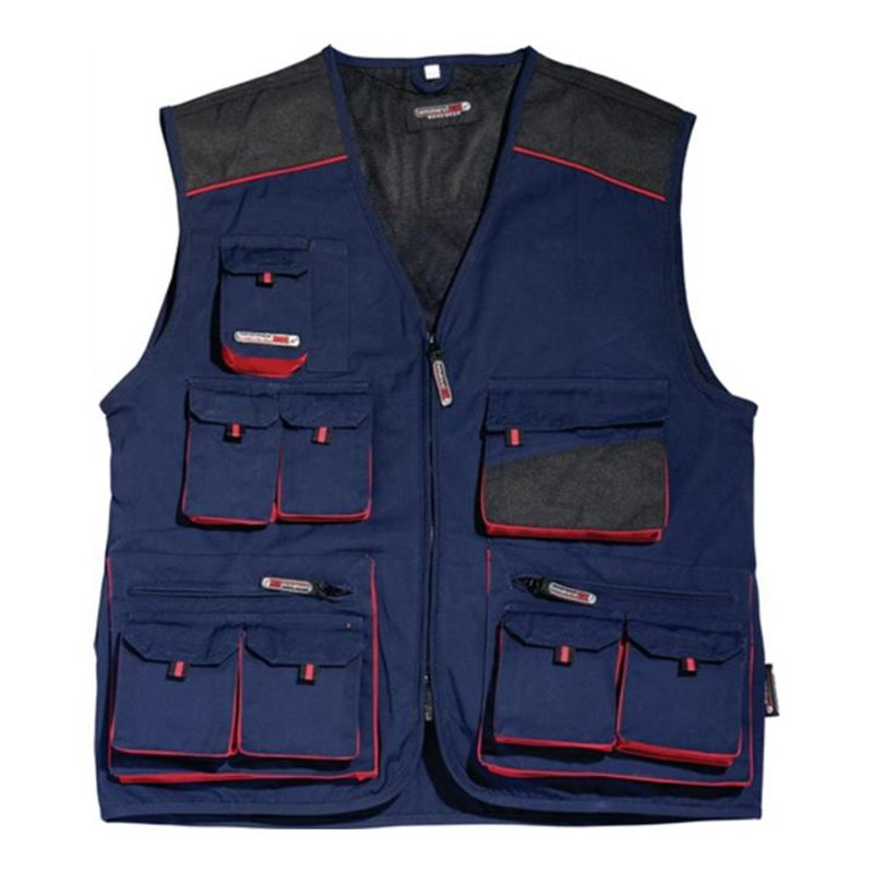 Herrenweste marine/schwarz/rot