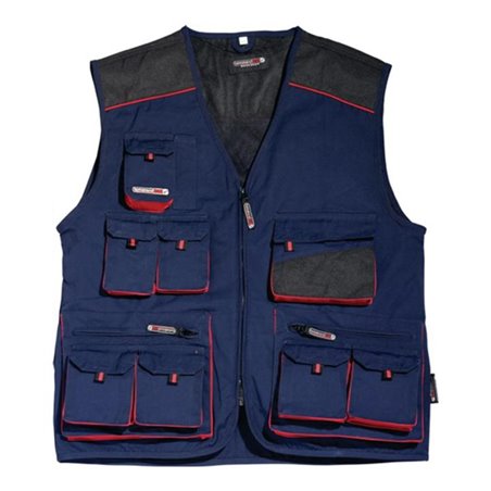 Herrenweste marine/schwarz/rot