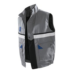 Kübler Brand X Weste 1136 grau/kornblumenblau