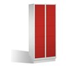 C+P Fächerschrank Classic auf Sockel 10 Fächer Front Rubinrot Korpus Lichtgrau