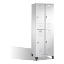 STIER Spind doppelstöckig auf Füßen 1800x500mm