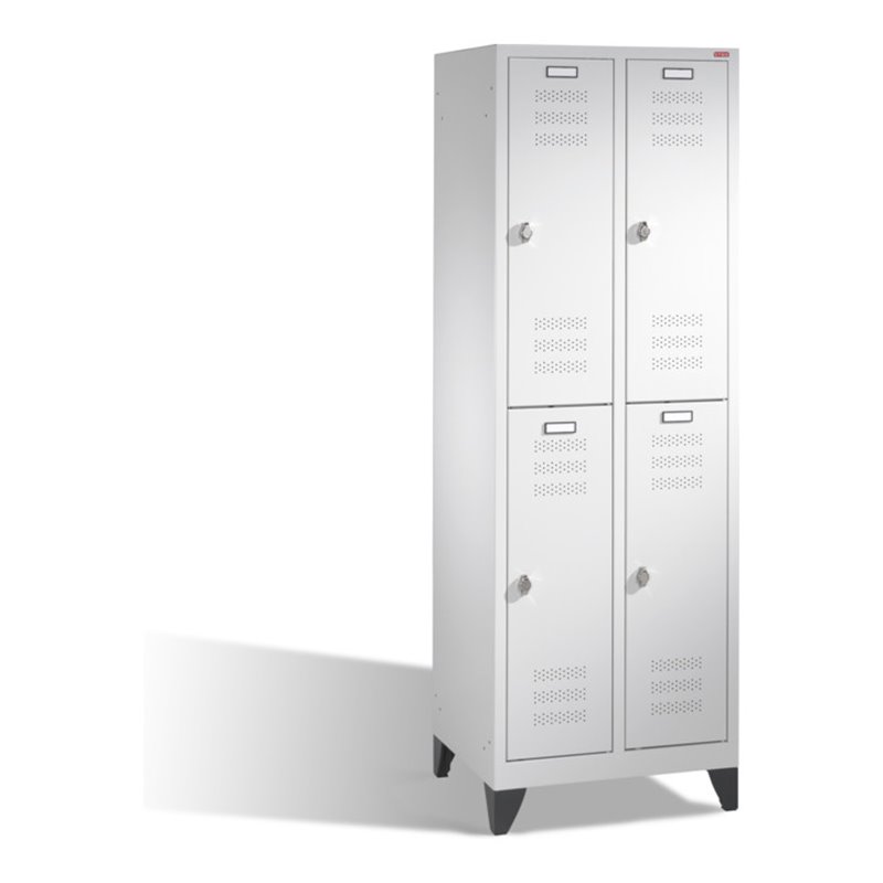 STIER Spind doppelstöckig auf Füßen 1800x500mm