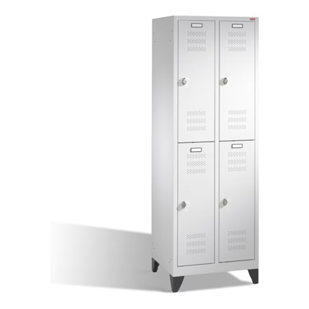 STIER Spind doppelstöckig auf Füßen 1800x500mm