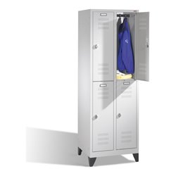 STIER Spind doppelstöckig auf Füßen 1800x500mm