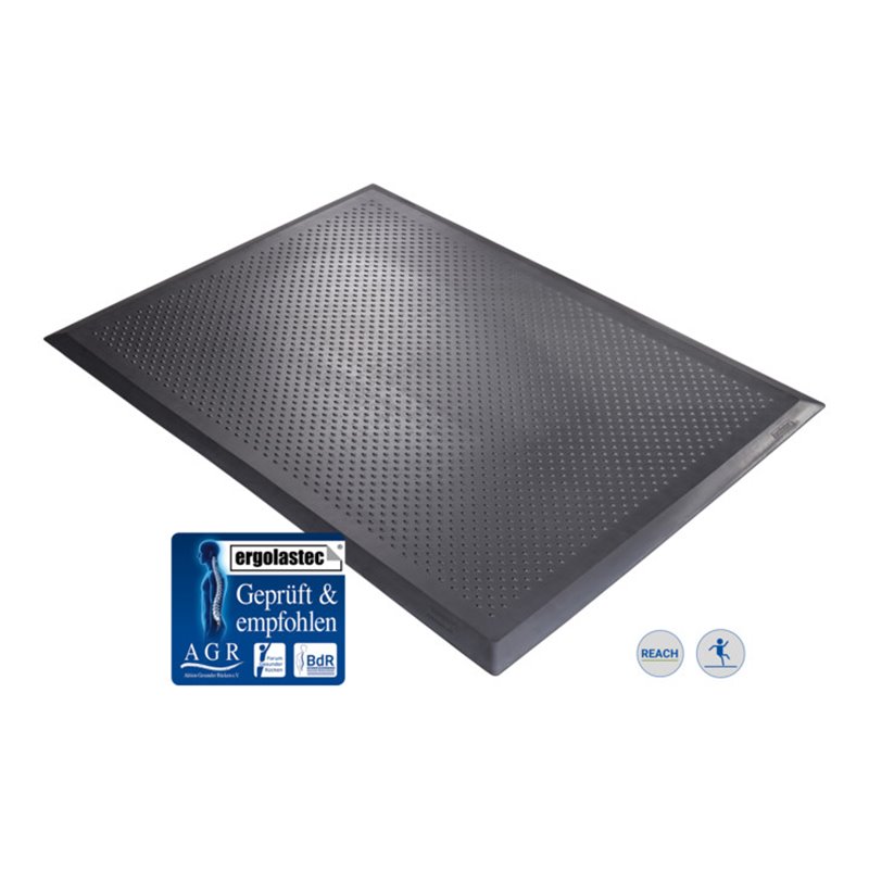Kraiburg ergonomische Arbeitsplatzmatte Ergolastec Basic Diamond für nasse Bereiche