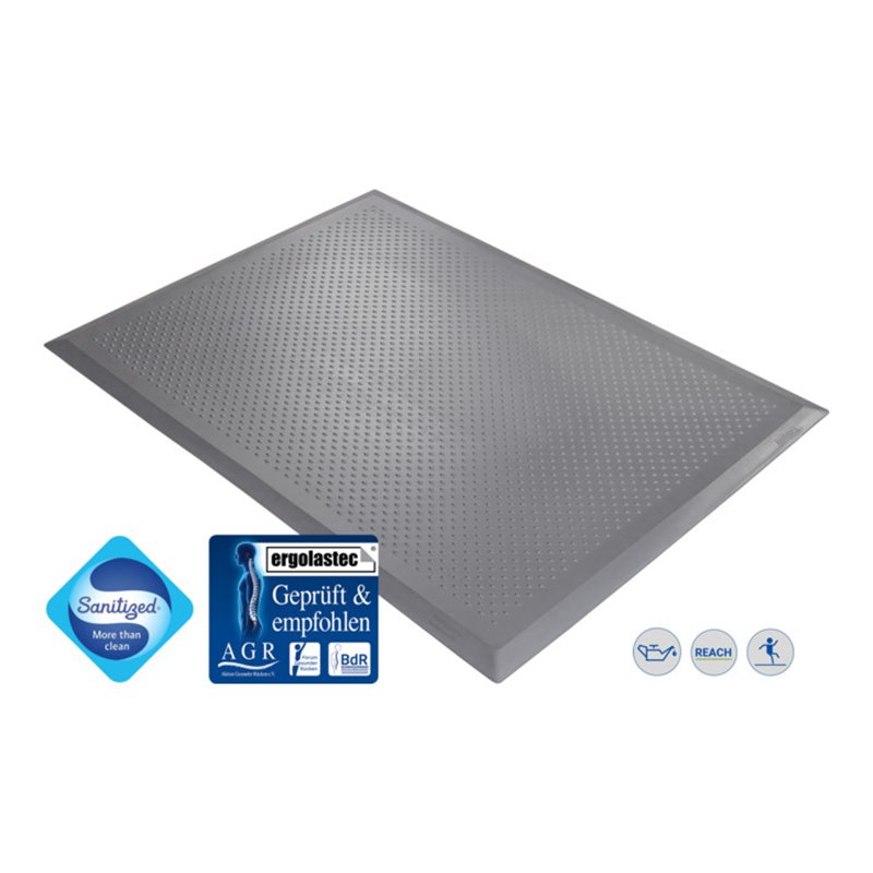 Kraiburg ergonomische Arbeitsplatzmatte Ergolastec Clean Diamond für Lebensmittelbereiche