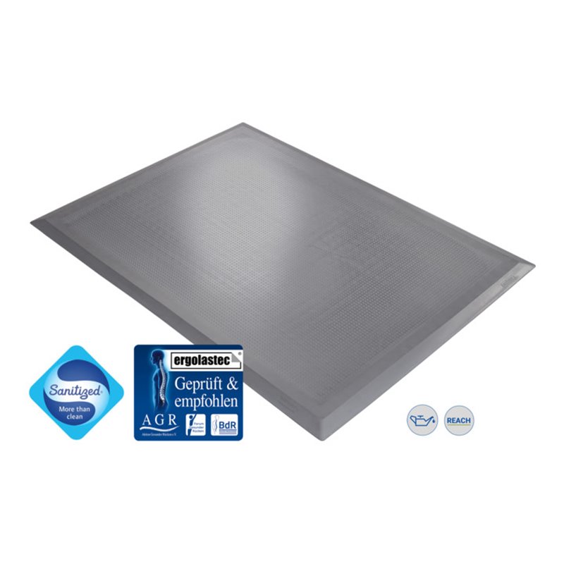 Kraiburg ergonomische Arbeitsplatzmatte Ergolastec Clean Dry für Lebensmittelbereiche