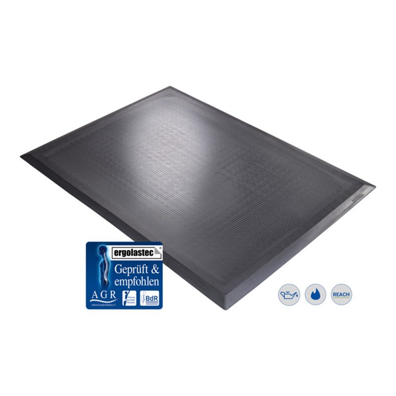 Kraiburg ergonomische Arbeitsplatzmatte Ergolastec Fire Dry flammhemmend