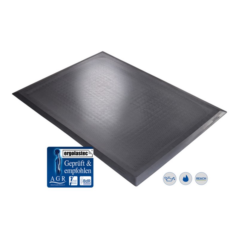 Kraiburg ergonomische Arbeitsplatzmatte Ergolastec Oil Dry gegen Öle beständig
