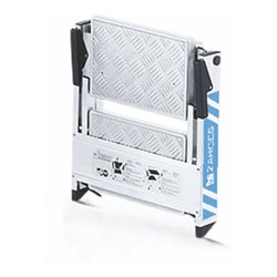 ZARGES Sicherheitstreppe, klappbar, mit Riffelblechbelag, ohne Bügel