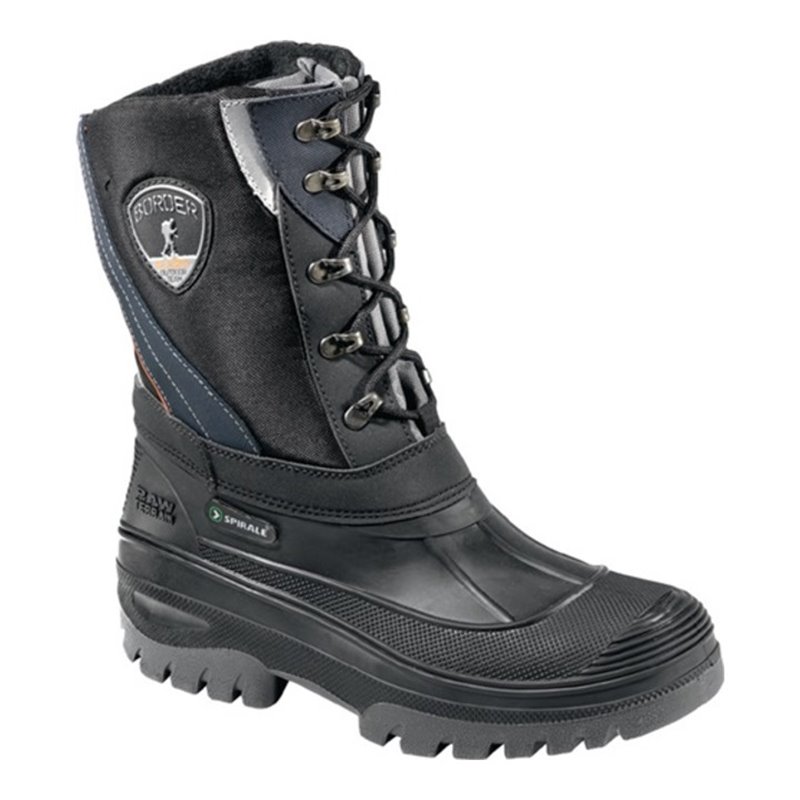 Spirale Winterstiefel, schwarz aus Nylon mit festem Warmfutter