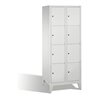 C+P Fächerschrank Classic auf Füßen 8 Fächer Front Lichtgrau Korpus Lichtgrau