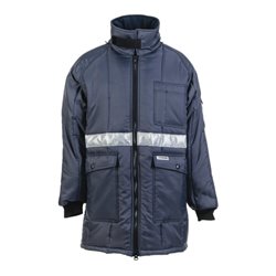 Planam Kühlhaus-Parka marine, Innenfutter rot