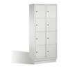 C+P Fächerschrank Classic auf Sockel 8 Fächer Front Lichtgrau Korpus Lichtgrau