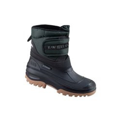 Spirale PVC-Winterstiefel, schwarz m. Klettverschluss und Webpelzfutter