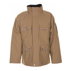 Planam Winterparka Canvas 320 khaki/schwarz