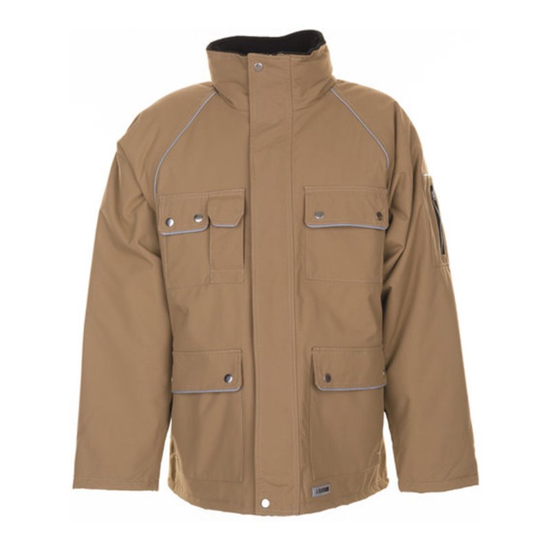 Planam Winterparka Canvas 320 khaki/schwarz