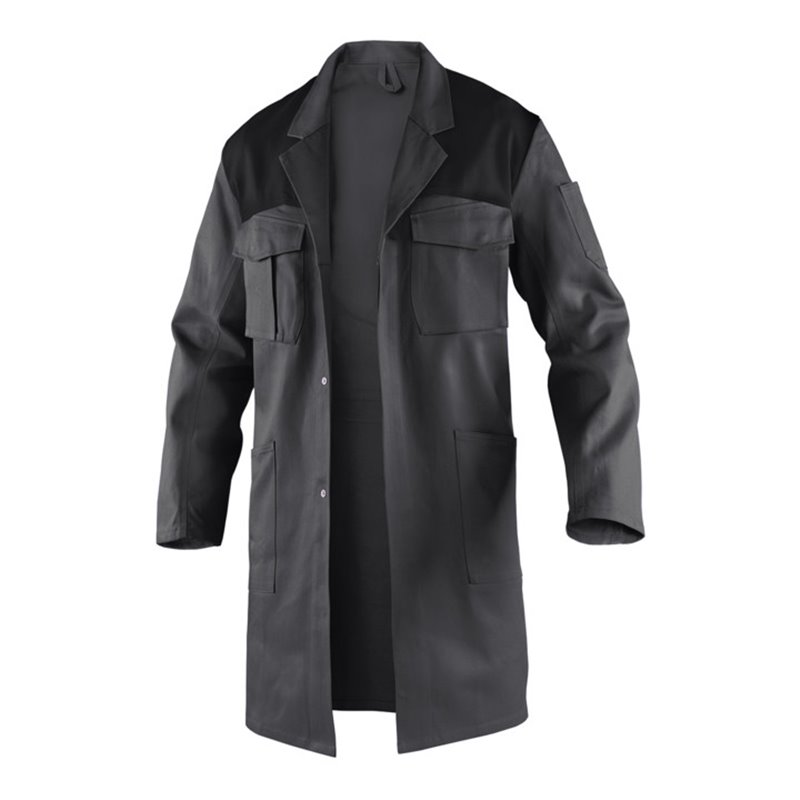 Kübler IDENTiQ cotton Mantel 1144 anthrazit/schwarz
