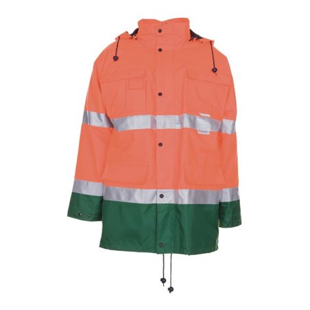 Planam Warnschutzparka orange/grün