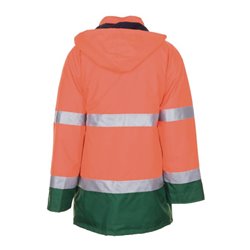Planam Warnschutzparka orange/grün