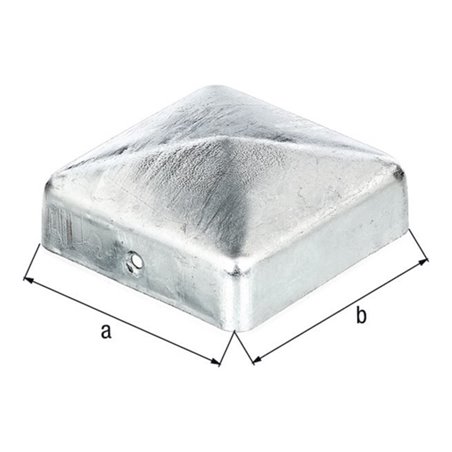 Pfostenkappe 90x90mm eck.flache Form zaponiert GAH Kupfer