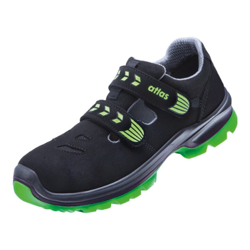Atlas Sicherheitssandale SL 26 ESD S1 B schwarz/grün Schuhweite 14