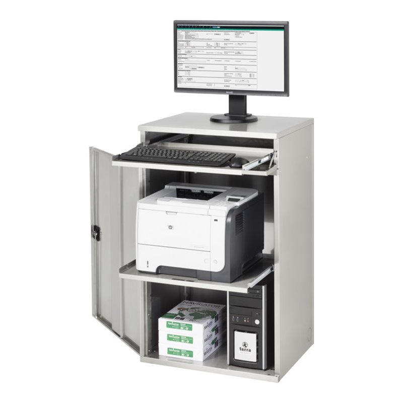 Rau Edelstahl-Computer-Schrank M60 520 mm