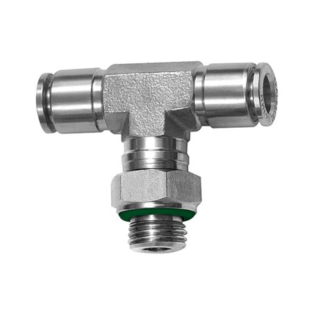 RIEGLER T-Steckverschraubung aus Edelstahl, drehbar