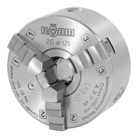 Röhm Dreibacken-Drehfutter Guss Zylindrische Zentrieraufnahme