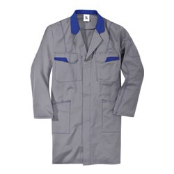 Kübler Image-Dress new design Mantel 1745 mittelgrau/kornblumenblau