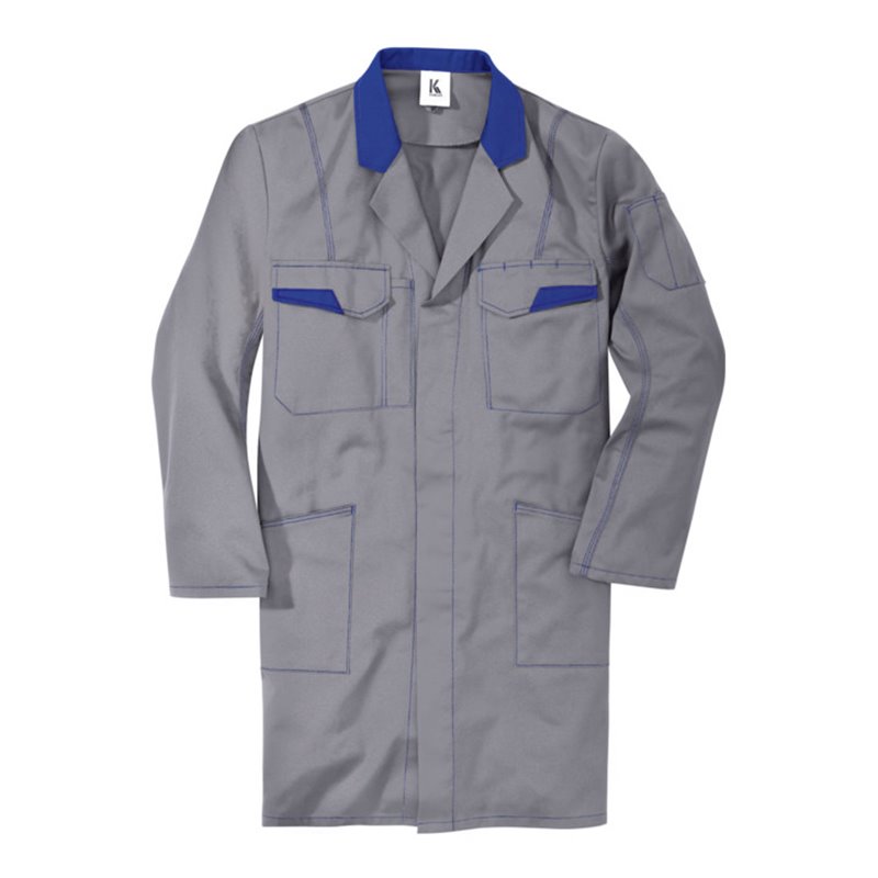 Kübler Image-Dress new design Mantel 1745 mittelgrau/kornblumenblau