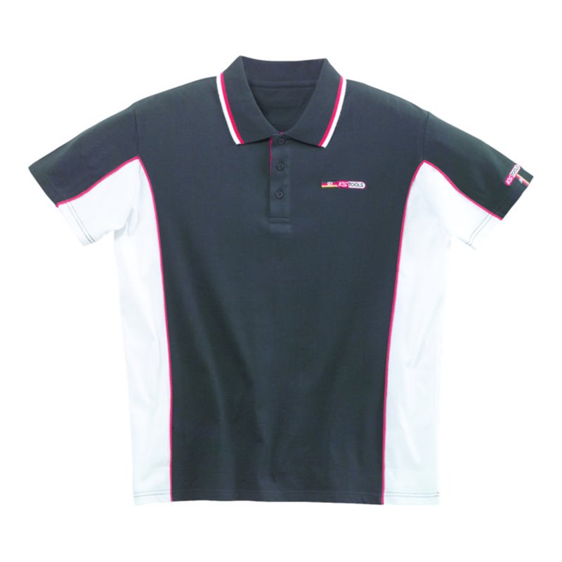 KS Tools Polo-Shirt, schwarz-weiß