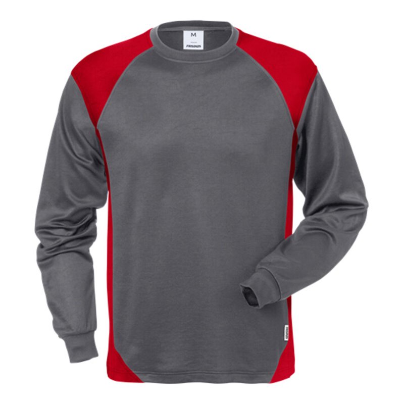 Fristads Langarm-T-Shirt 7071 THV Rot Grau (Herren)