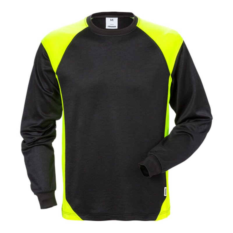 Fristads Langarm-T-Shirt 7071 THV Schwarz/Gelb (Herren)