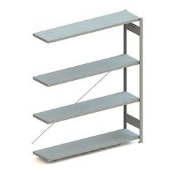 Meta Steckregal Grundregal S3 CLIP 200 GR verzinkt + 5 Böden