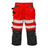 Fristads High Vis 3/4 Handwerkerhose Kl. 2 2027 PLU Rot (Herren)