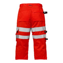 Fristads High Vis 3/4 Handwerkerhose Kl. 2 2027 PLU Rot (Herren)