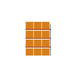 Meta Palettenregal Anbaumodul Multipal bis 1000 Kg + Palette verzinkt / rotorange 4 Ebenen