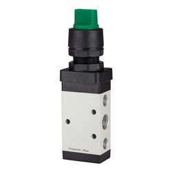 RIEGLER 5/2-Wegeventil manuell Drehhebel grün