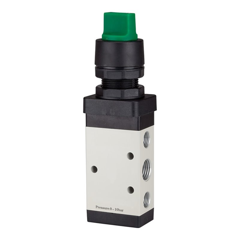 RIEGLER 5/2-Wegeventil manuell Drehhebel grün