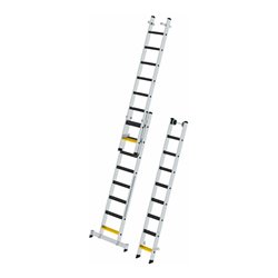 MUNK Stufen-Mehrzweckleiter 3-teilig mit nivello®-Traverse und clip-step R13