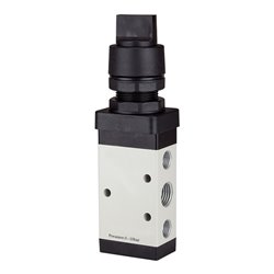 RIEGLER 5/2-Wegeventil manuell Drehhebel schwarz