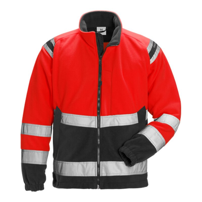 Fristads High Vis Fleecejacke Kl. 3 4041 FE Rot (Herren)
