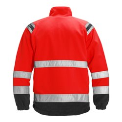Fristads High Vis Fleecejacke Kl. 3 4041 FE Rot (Herren)