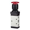 RIEGLER 5/2-Wegeventil manuell Pilztaster rot