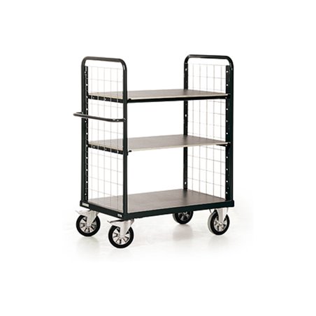 STIER Schwerlast Gitterwand-Etagenwagen Premium 3 Ladeflächen